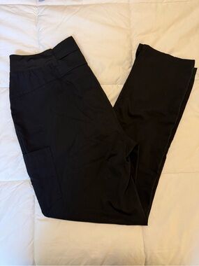 Purple Label Yoga [Healing Hands] Women's Black Scrub Pants
